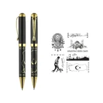 34058 Kabartma Figürlü Metal Tükenmez Kalem