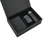 Siyah kurumsal promosyon hediye seti defter kalem powerbank termos