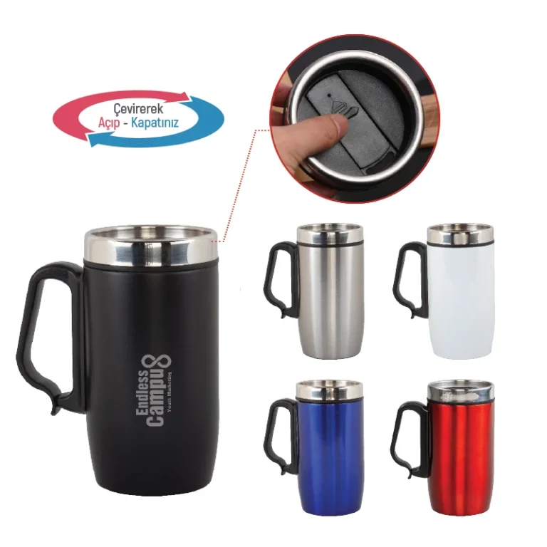 Promosyon 38011 çelik termos kupa 240ml logo baskılı toptan alım