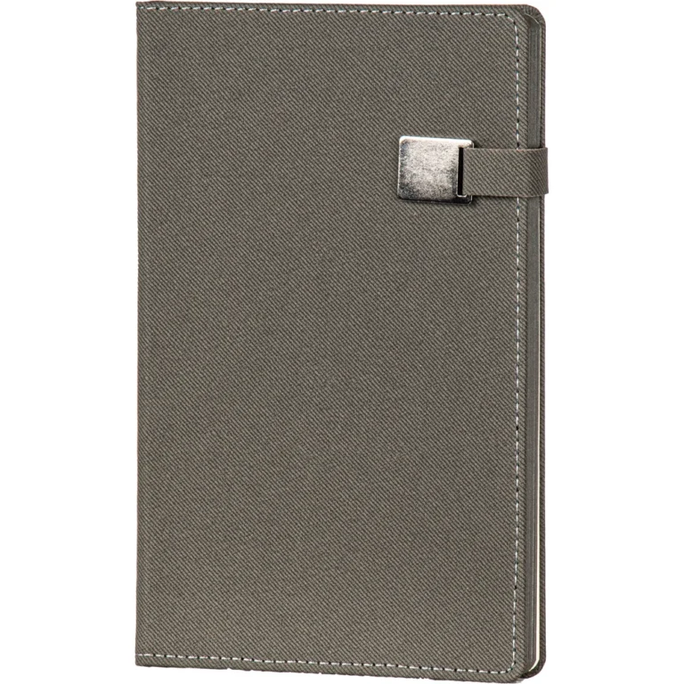 10590 tarihsiz gri defter, metal klipsli toptan kurumsal alım