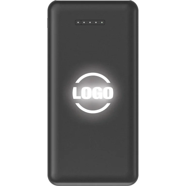 16539 Işıklı logolu kablosuz powerbank toptan kurumsal promosyon hediyesi