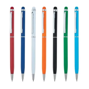 Promosyon 24020 metal tükenmez kalem stylus uçlu çok renkli toptan