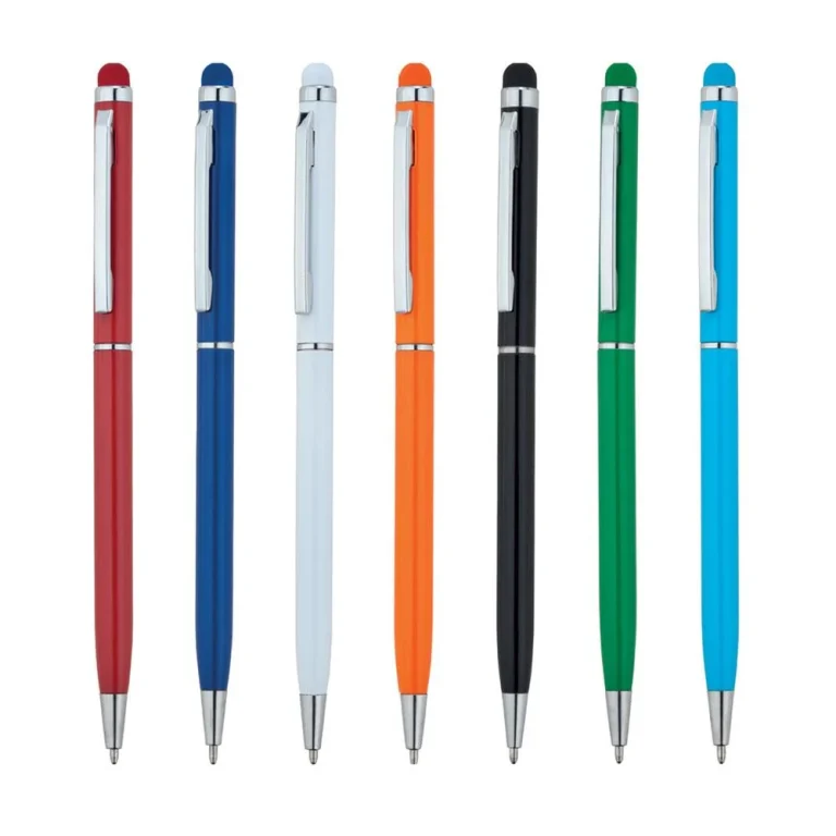 Promosyon 24020 metal tükenmez kalem stylus uçlu çok renkli toptan