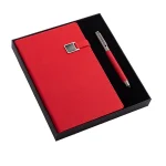 23049 kırmızı VIP defter kalem seti kurumsal hediye toptan