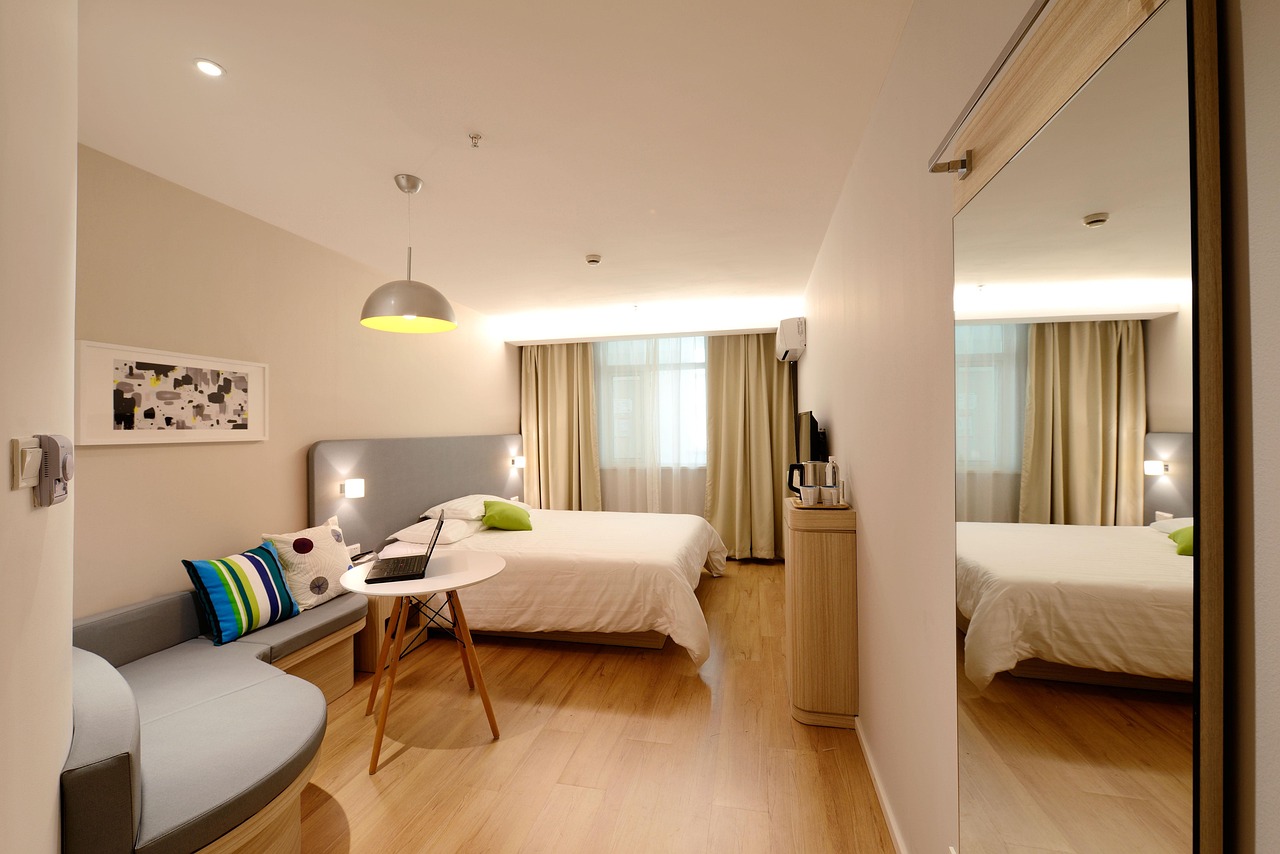 Konforlu otel yatak odası mobilya takımları, misafirhane projeleri için